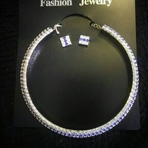 Bling and Blue Necklace Set